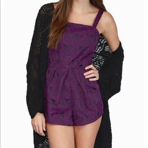 Purple/Black/Berry Out TIll Dawn Tobi Romper